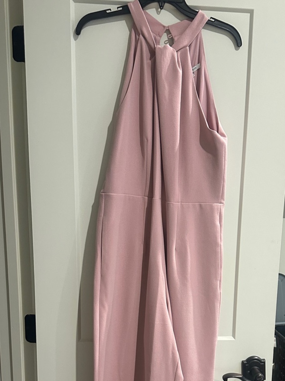 julia jordan Blush Pink Halter Wide-Leg Jumpsuit